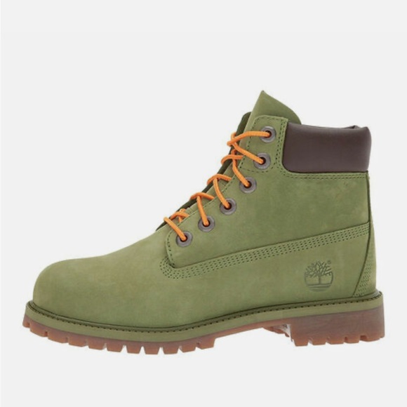 Timberland 6 Inch Premium Boots Size US 6 Green Orange & Brown main image 5